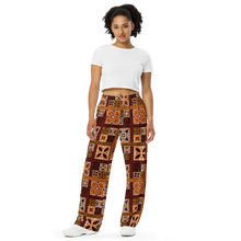 Load image into Gallery viewer, Tiki Squares wide-leg pants