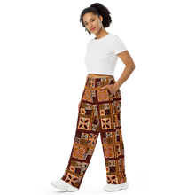 Load image into Gallery viewer, Tiki Squares wide-leg pants