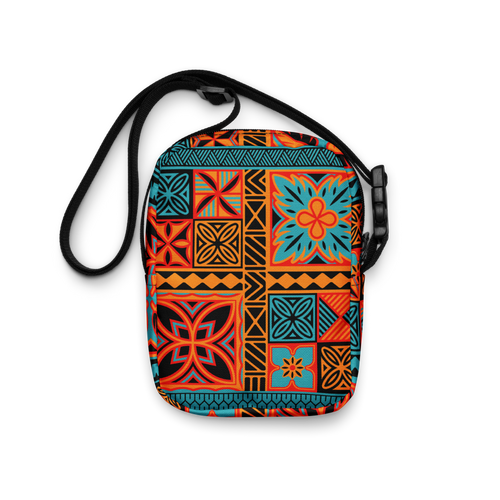 Beach Tiki Squares Utility crossbody bag