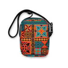 Load image into Gallery viewer, Beach Tiki Squares Utility crossbody bag