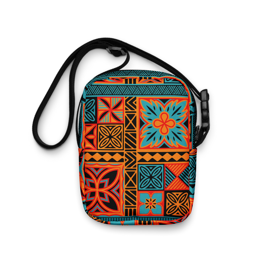 Beach Tiki Squares Utility crossbody bag