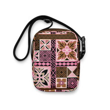 Load image into Gallery viewer, Pink Tiki Squares Utility crossbody bag