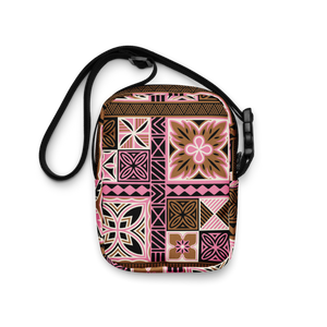 Pink Tiki Squares Utility crossbody bag