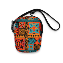 Load image into Gallery viewer, Beach Tiki Squares Utility crossbody bag