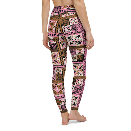 Neapolitan Tiki Squares Yoga Leggings