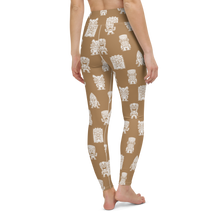 Load image into Gallery viewer, Brown Little Tikis Yoga Leggings