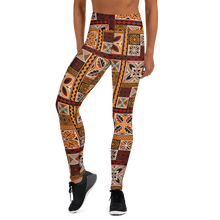 Load image into Gallery viewer, Tiki Squares Yoga Leggings