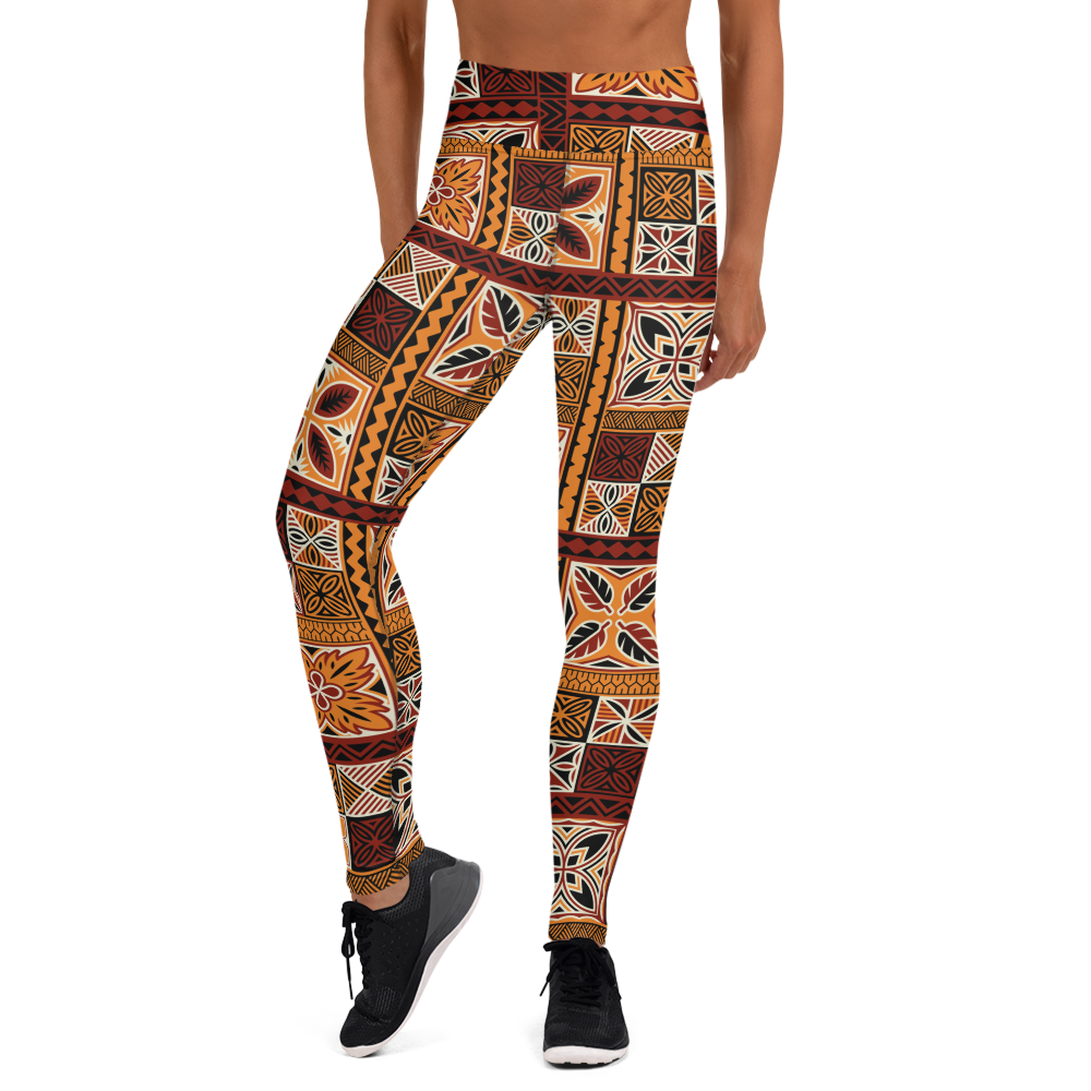 Tiki Squares Yoga Leggings