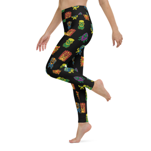 Colorful Little Tikis Yoga Leggings