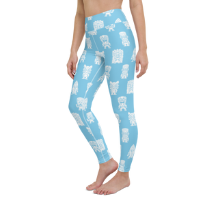 Blue Little Tikis Yoga Leggings