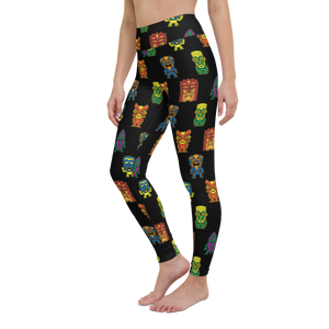 Colorful Little Tikis Yoga Leggings