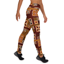 Load image into Gallery viewer, Tiki Squares Yoga Leggings