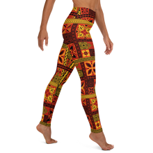 Load image into Gallery viewer, Fiery Tiki Squares Yoga Leggings