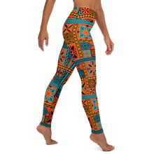 Load image into Gallery viewer, Beach Tiki Squares Yoga Leggings