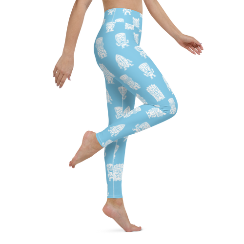 Blue Little Tikis Yoga Leggings