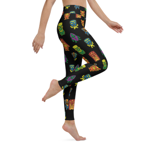 Colorful Little Tikis Yoga Leggings