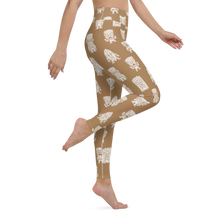 Load image into Gallery viewer, Brown Little Tikis Yoga Leggings