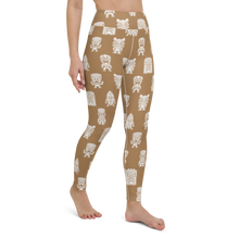 Load image into Gallery viewer, Brown Little Tikis Yoga Leggings