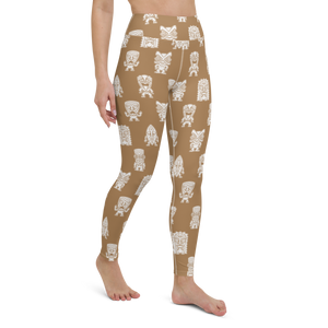 Brown Little Tikis Yoga Leggings