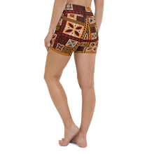 Load image into Gallery viewer, Tiki Squares Yoga Shorts