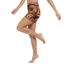 Load image into Gallery viewer, Tiki Squares Yoga Shorts