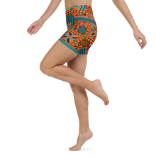 Load image into Gallery viewer, Beach Tiki Squares Yoga Shorts