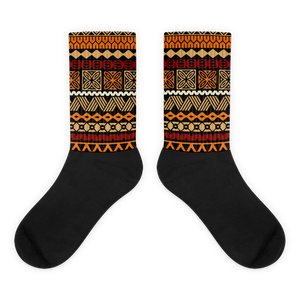 Brown Tiki Striped Socks