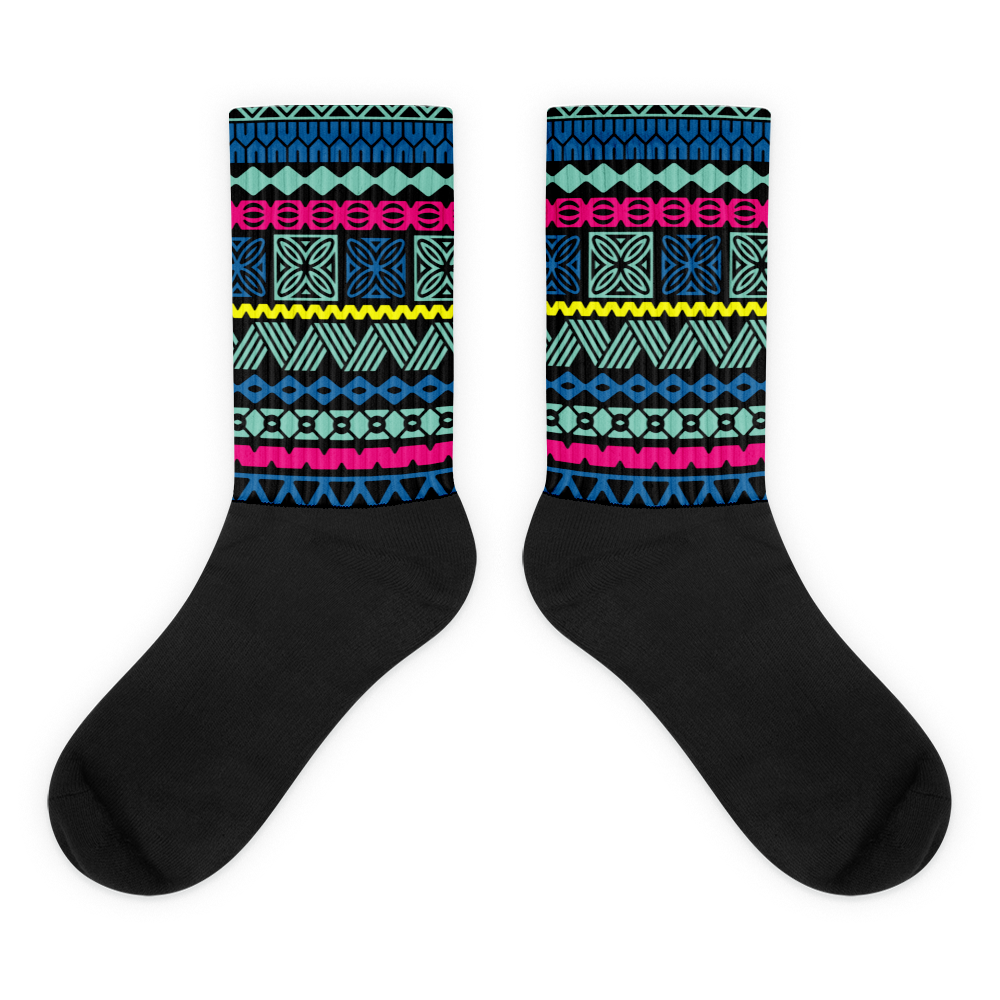 90s Tiki Striped Socks