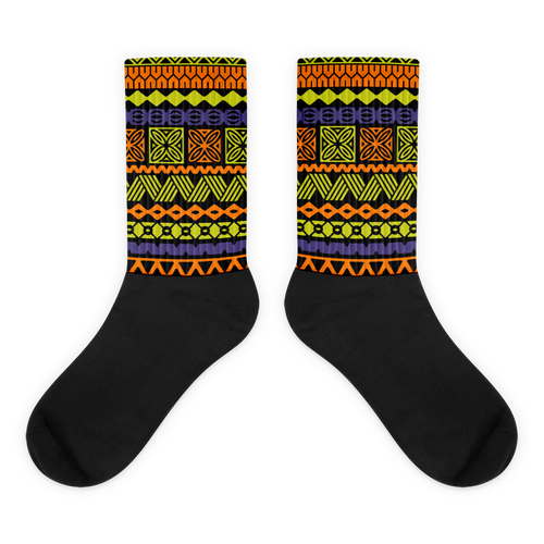 Morning Cartoons Tiki Striped Socks