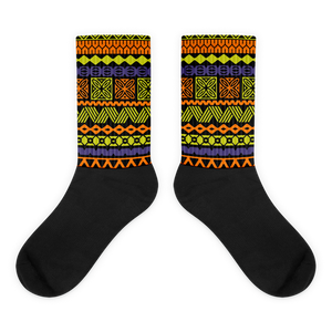 Morning Cartoons Tiki Striped Socks