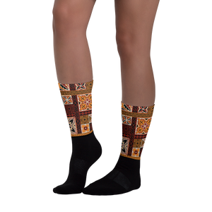 Tiki Squares Socks