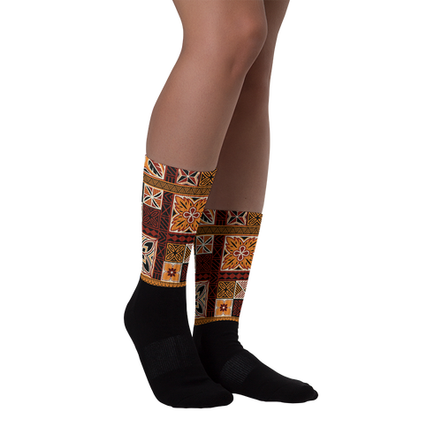 Tiki Squares Socks