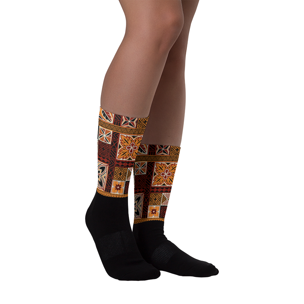 Tiki Squares Socks