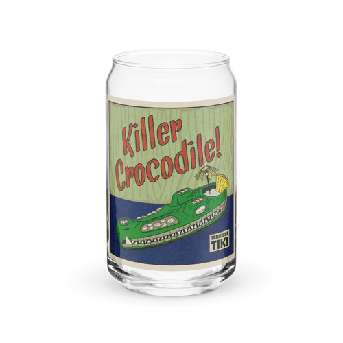 Killer Crocodile Can-shaped glass