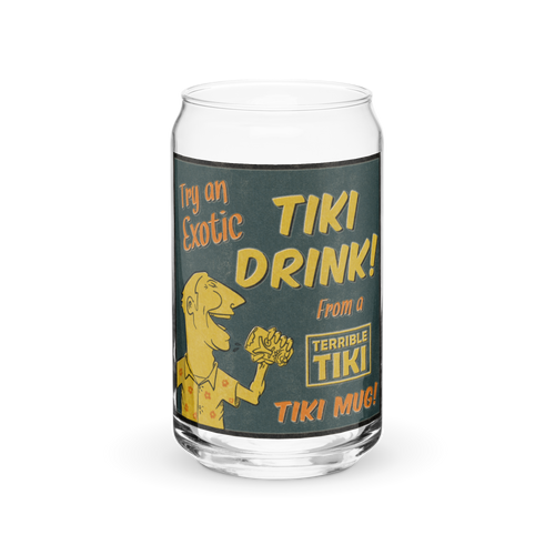 Tiki Drink Can-shaped glass