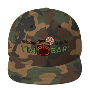 I'd Rather Be at the Tiki Bar Snapback Hat