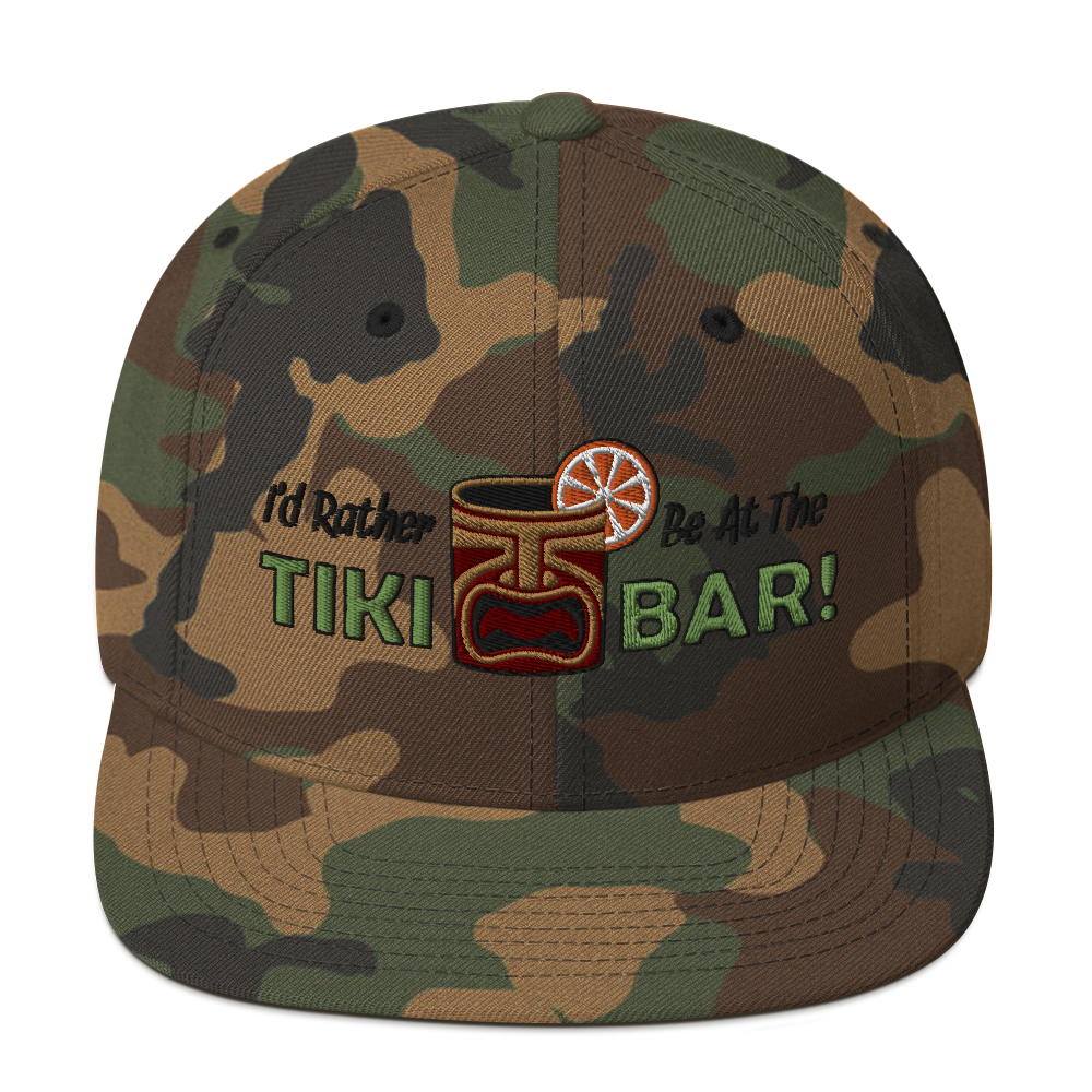 I'd Rather Be at the Tiki Bar Snapback Hat