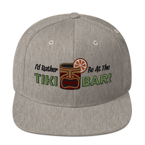 I'd Rather Be at the Tiki Bar Snapback Hat