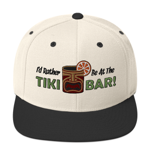 I'd Rather Be at the Tiki Bar Snapback Hat