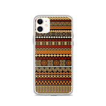 Load image into Gallery viewer, Earth Tone Tiki Striped Clear Case for iPhone®