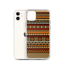 Load image into Gallery viewer, Earth Tone Tiki Striped Clear Case for iPhone®