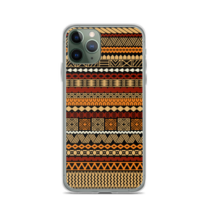 Earth Tone Tiki Striped Clear Case for iPhone®