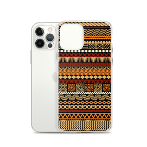 Earth Tone Tiki Striped Clear Case for iPhone®