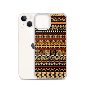 Earth Tone Tiki Striped Clear Case for iPhone®