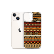 Load image into Gallery viewer, Earth Tone Tiki Striped Clear Case for iPhone®