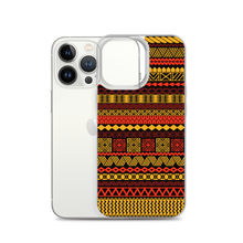 Load image into Gallery viewer, Warm Hues Tiki Striped Clear Case for iPhone®