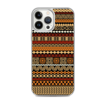 Load image into Gallery viewer, Earth Tone Tiki Striped Clear Case for iPhone®