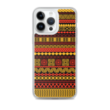 Load image into Gallery viewer, Warm Hues Tiki Striped Clear Case for iPhone®