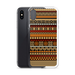 Earth Tone Tiki Striped Clear Case for iPhone®