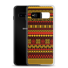 Load image into Gallery viewer, Warm Hues Tiki Striped Clear Case for Samsung®